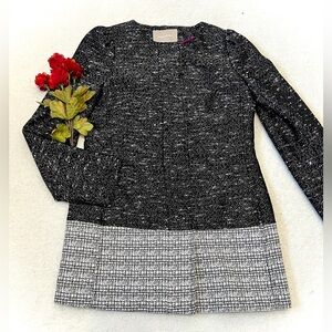 Banana Republic Ombre Black/White Tweed Jacket - XS